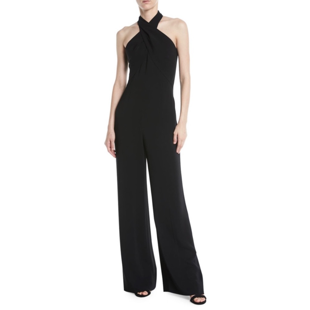 NEW Kobi Halperin Chasidy Halter-Neck Jumpsuit Black - Picture 2 of 9